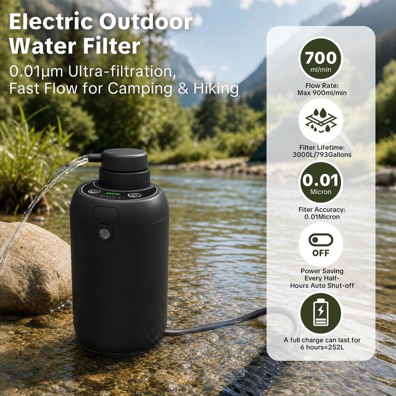 Portable Electric Camping Water Purifier with 5-Stage Filtration