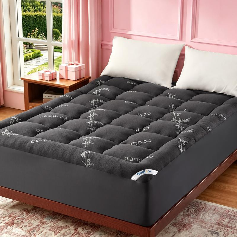 Bamboo Cooling Mattress Topper with Deep Pocket Fit