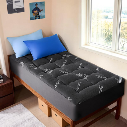 Bamboo Cooling Mattress Topper with Deep Pocket Fit