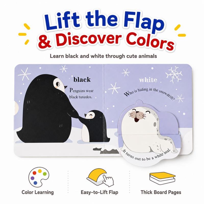 Interactive Lift The Flap Board Book Set for Early Learning